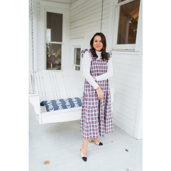 💕HILL HOUSE💕 Ellie Nap Dress ~ Multi-Color Tartan Plaid Print Large - Picture 6 of 16